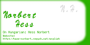 norbert hess business card
